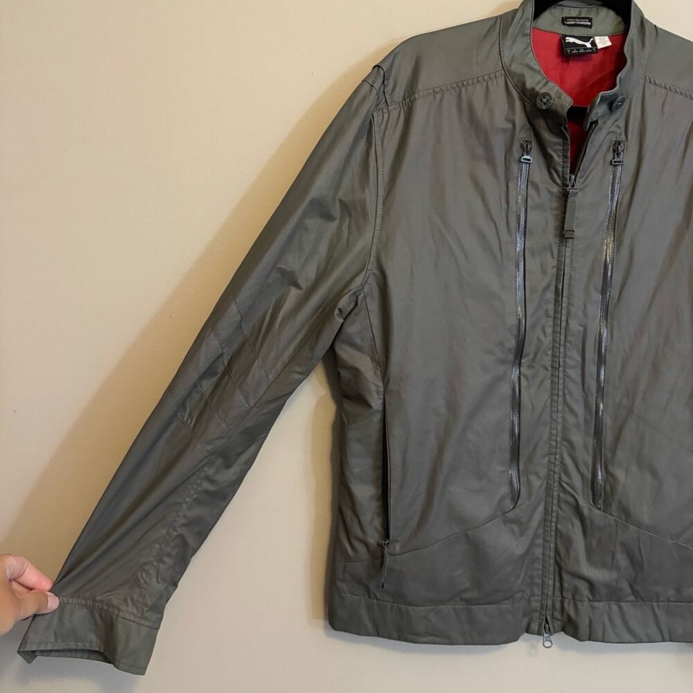 Puma Windbreaker Jacket Gray Large - image 3